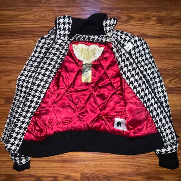 NWT Groggy Houndstooth Motorcycle Jacket - Picture 2 of 14